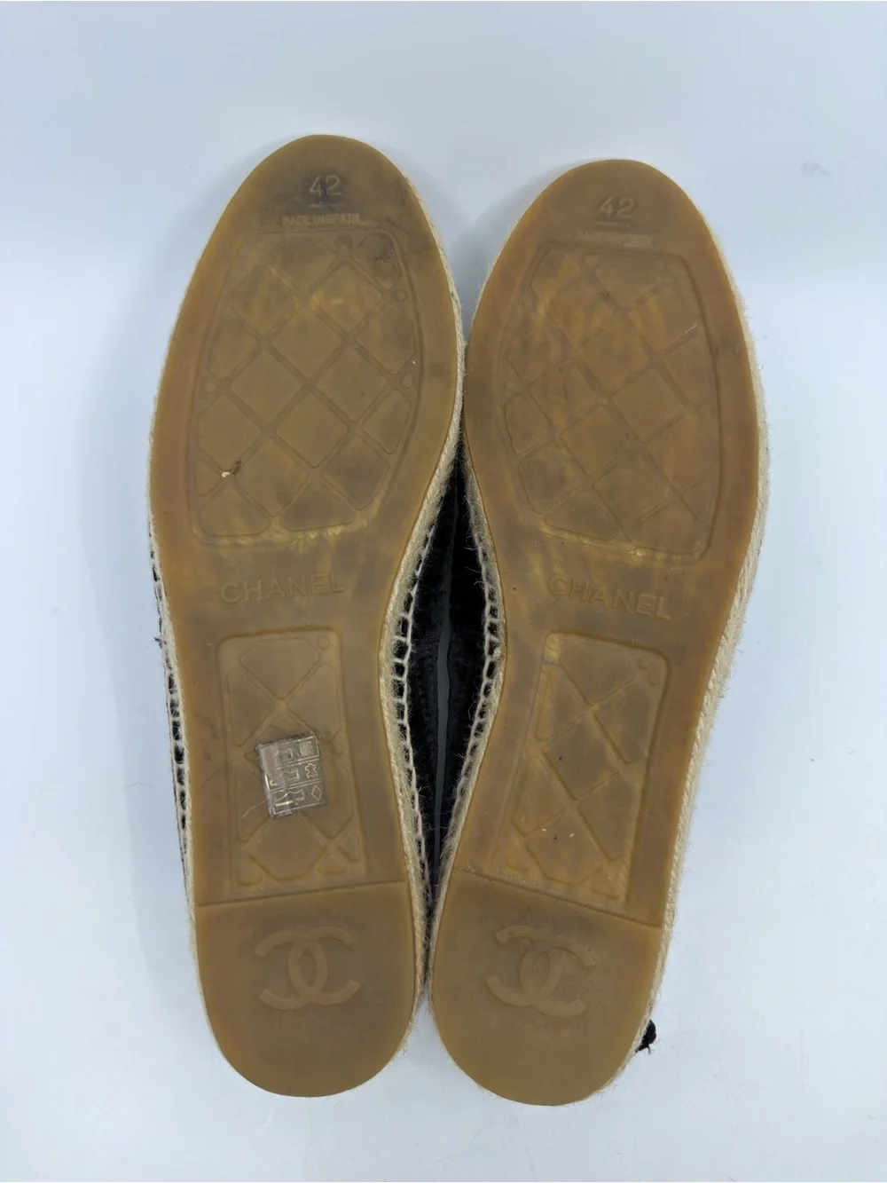 Chanel Velvet Grosgrain CC Espadrilles